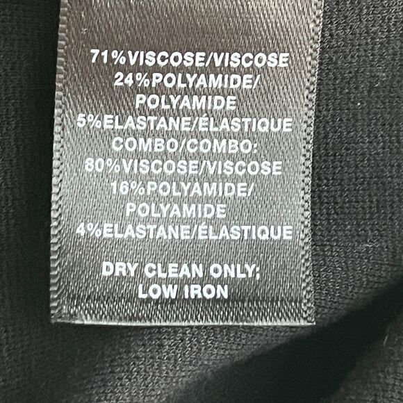 Lafayette 148 Midi Dress Black Size‎ 14 Black Ruched Classic Neutral Capsule - Picture 8 of 10